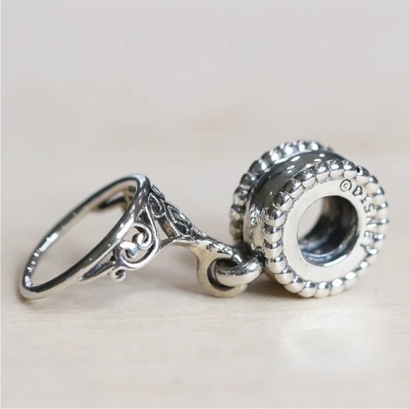 Pandora RARE Belle’s Tiara dangle charm - Picture 6 of 9